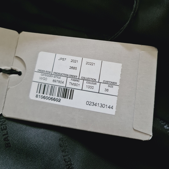 BALENCIAGA Black Leather High Waisted Midi Skirt FR 36 US 4 S Org $2,450 - Picture 11 of 16